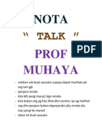 Nota Talks Prof Muhaya