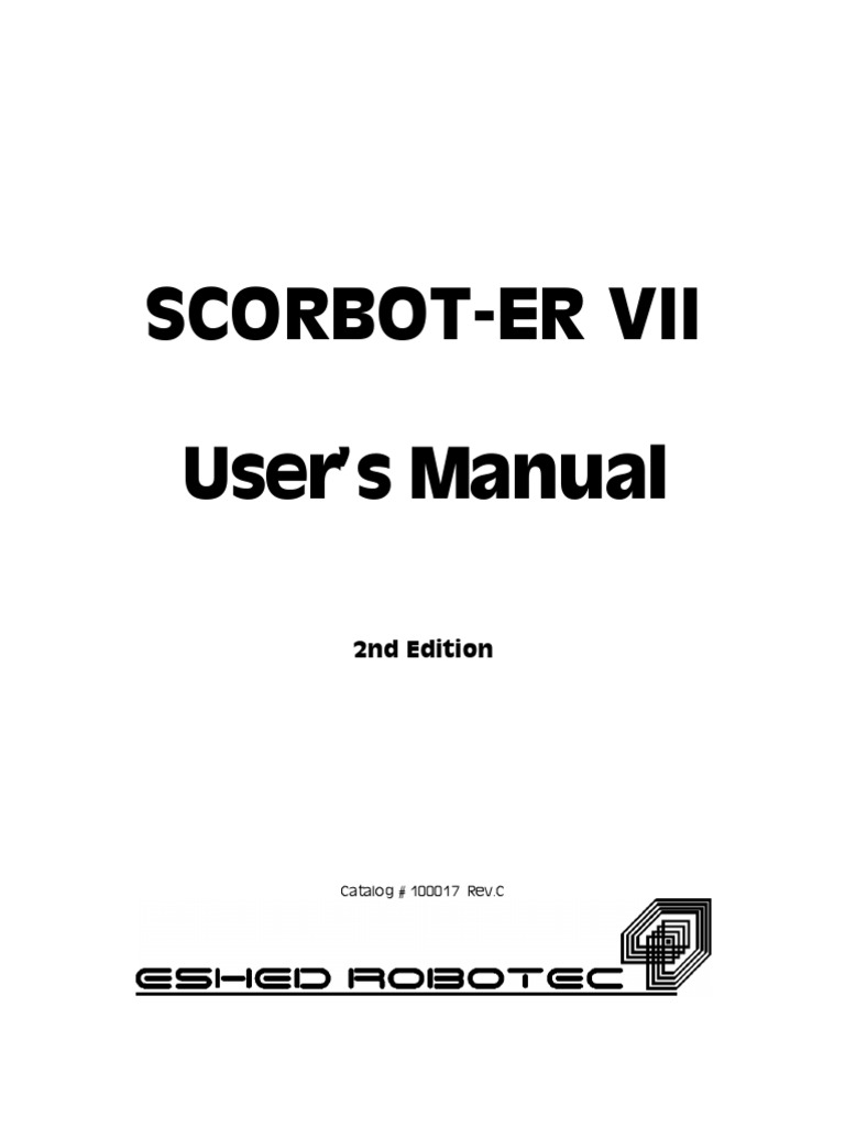 Manual Scorbot ER VII | PDF | Power Supply | Electric Motor