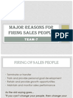 Major Reasons for Firing Sales People