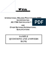 Sample Questions and Answers for IWP Examinations