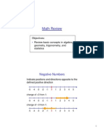 Math Review: Negative Numbers