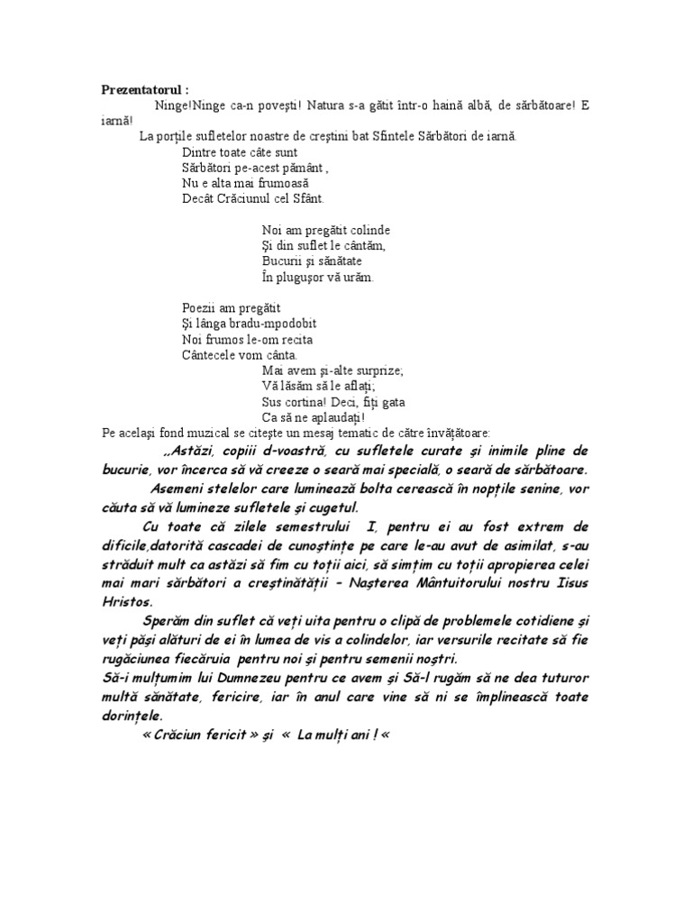 SERBARE CRACIUN