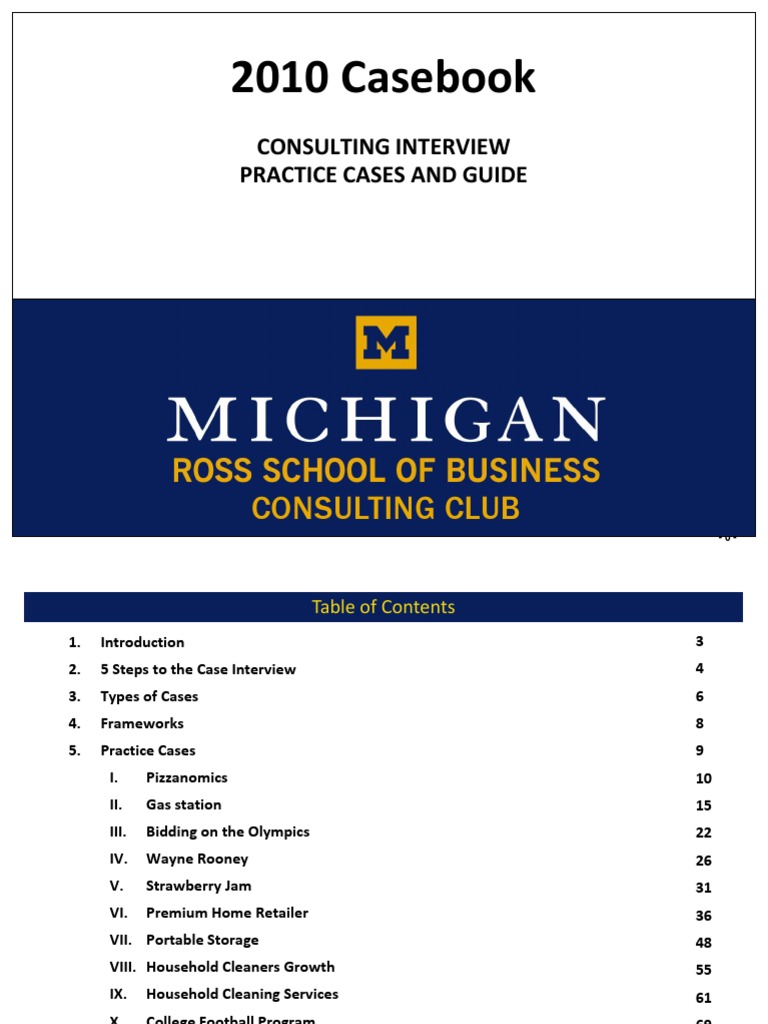 Consulting Interview Casebook Guide | PDF | Retail | Warehouse