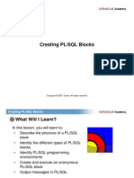 Creating PL/SQL Blocks