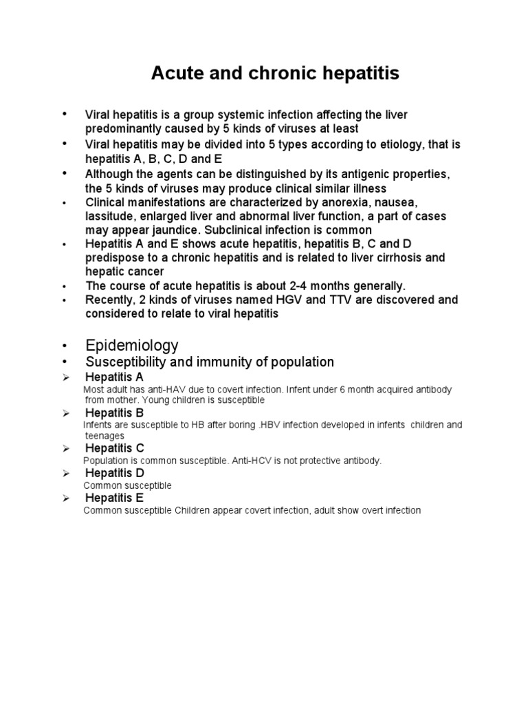 Acute and Chronic Hepatitis | PDF