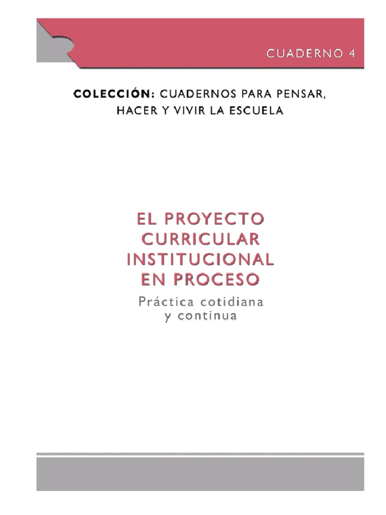 Proyecto Curricular Institucional | PDF | Plan de estudios | Evaluación
