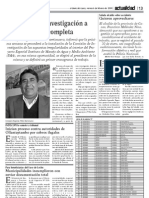 Aseguran Que Investigación A PER IMA Será Completa: Actualidad Actualidad Actualidad Actualidad Actualidad