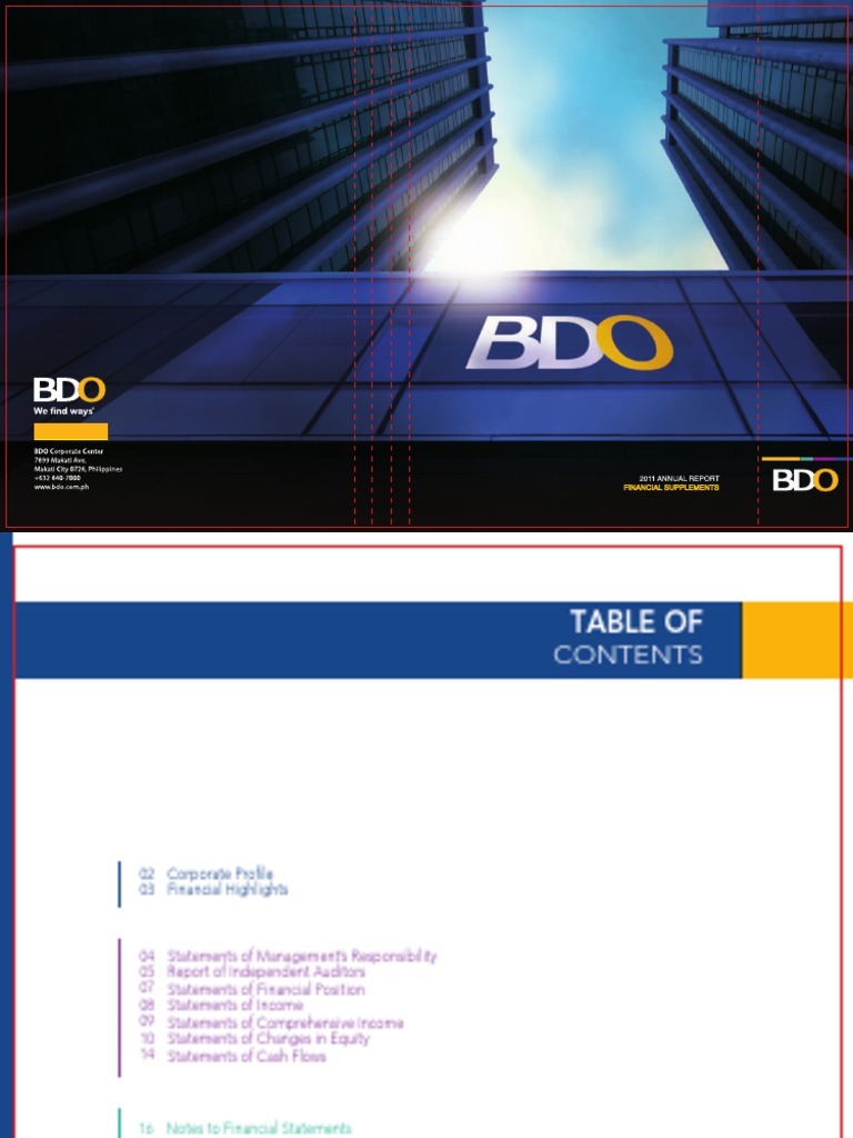 BDO Annual Report Volume 2 Bdo Unibank Book Value
