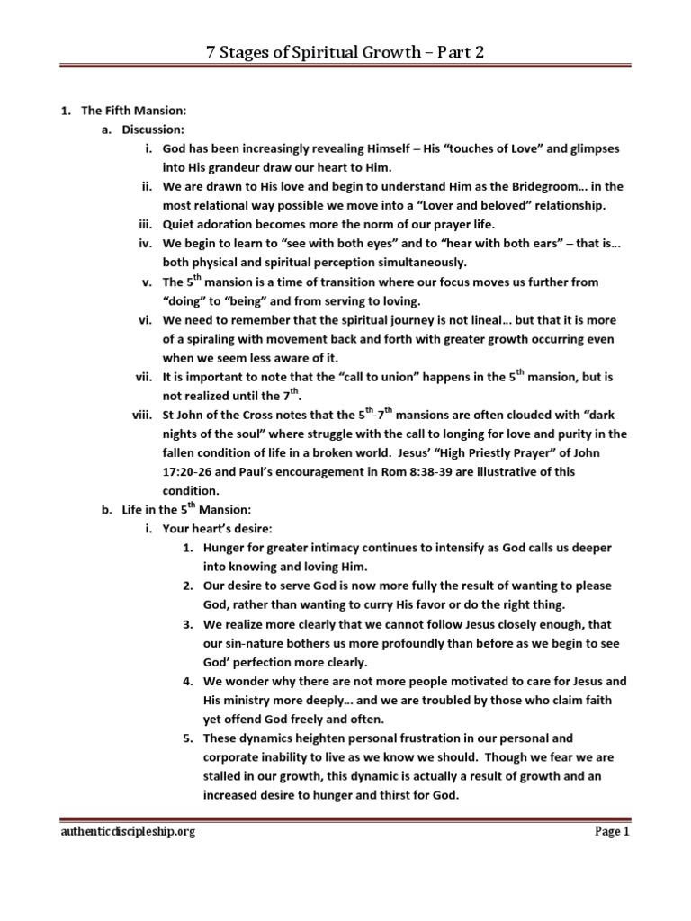 SF 3.2 - 7 Stages of Spiritual Growth - Part 2 | PDF | Theoria ...