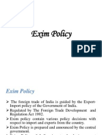 Exim Policy of India