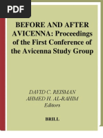 Before and After Avicenna Proceedings of The First Conference of The Avicenna Study Group Islamic Philosophy Theology and Science