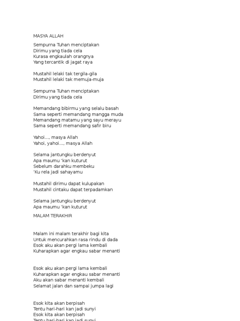 LIRIK LAGU RHOMA IRAMA