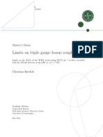 Limits On Triple Gauge Boson Couplings: Master's Thesis