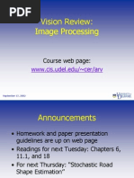 Vision Review: Image Processing: Course Web Page