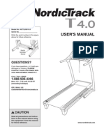 NordicTrack t4 Treadmill Manual