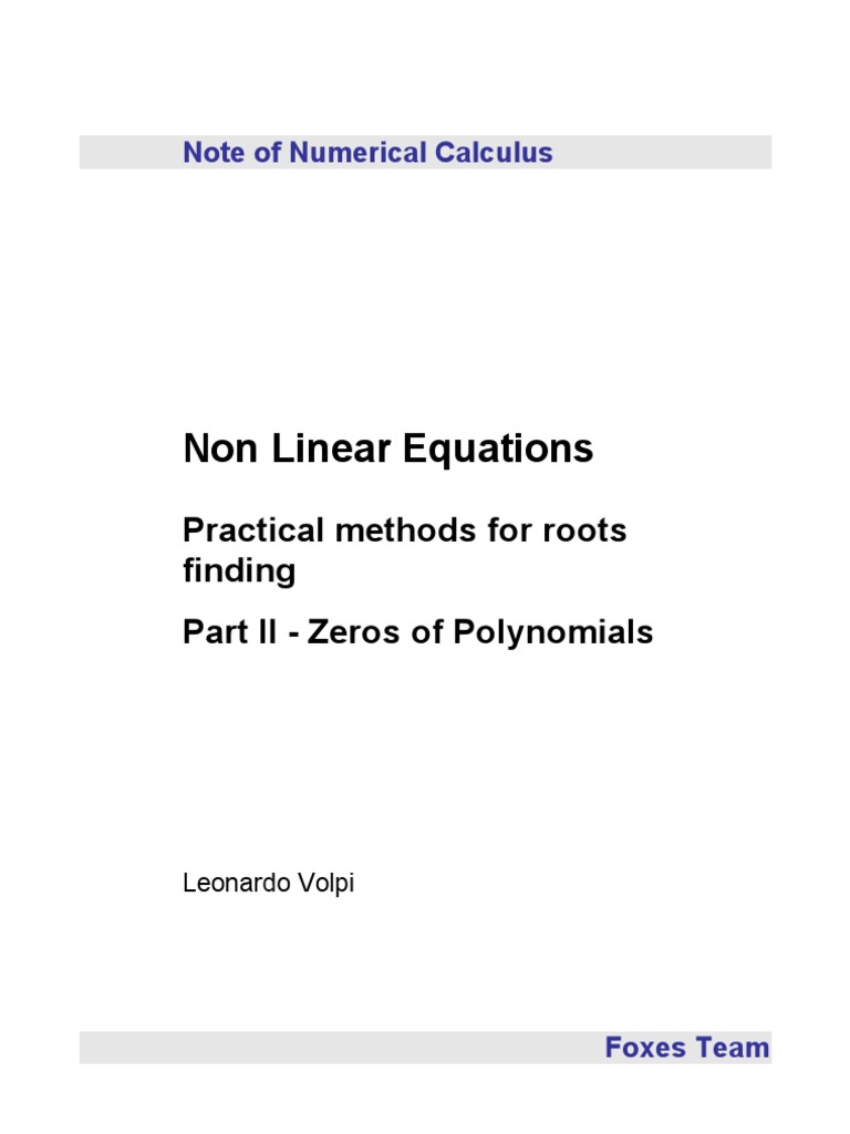 Polynomial Zeros | PDF | Polynomial | Zero Of A Function
