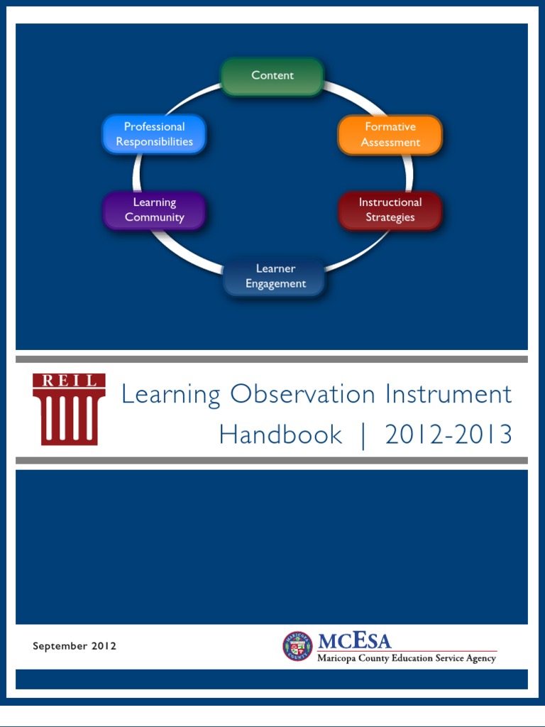 Learning Observation Instrument Handbook Educational Assessment