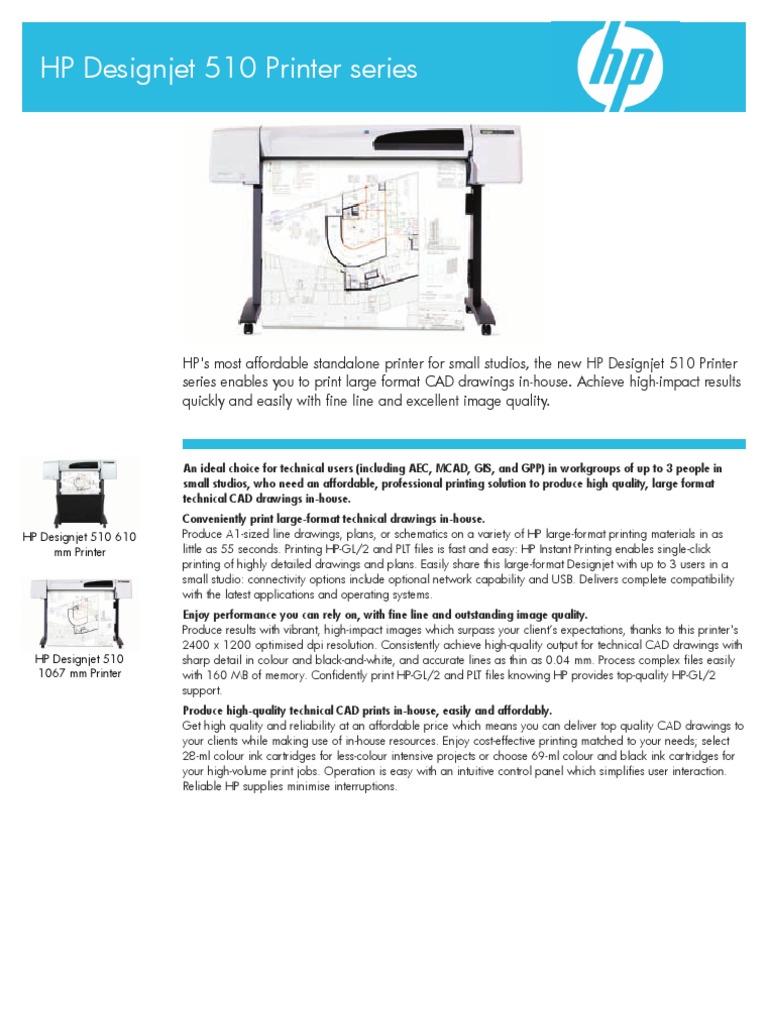 HP Designjet 510 610 MM Printer | PDF | Printer (Computing) | Macintosh