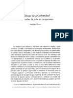 Pardo, José Luís - Políticas de la intimidad