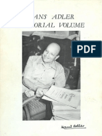 Hans Adler Memorial Volume