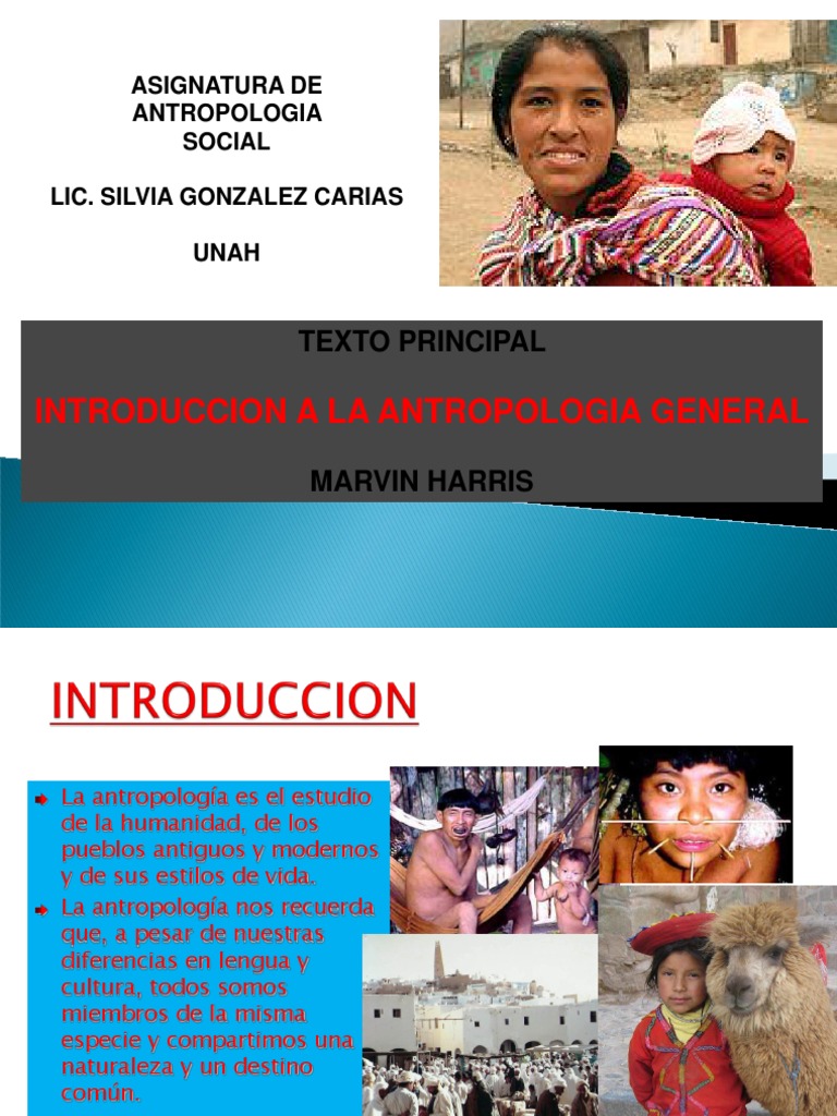 expedición flexible Bendecir MARVIN HARRIS Introduccion Antropologia General | PDF | Antropología | Antropología  cultural