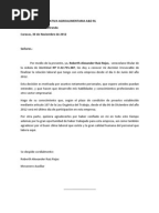 Formato carta despidoaviso 30 días