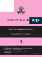 Aagbi Safety Guideline: Suspected Anaphylactic Reactions Associated With Anaesthesia