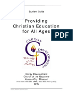 Providing Christian Education For All Ages Student Coursebook