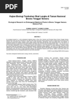 Download Kajian Ekologi Tumbuhan Obat Langka_TN Bromo Tengger by Putra Rajasa SN118176615 doc pdf
