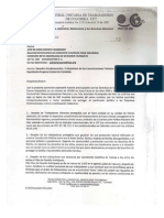 Carta de CUT A Comisión Interamericana de Derechos Humanos