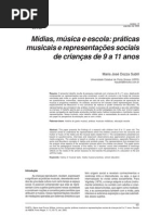 Mídias, músicas e escola práticas musicais e representações sociais de crianças de 9 a 11 anos