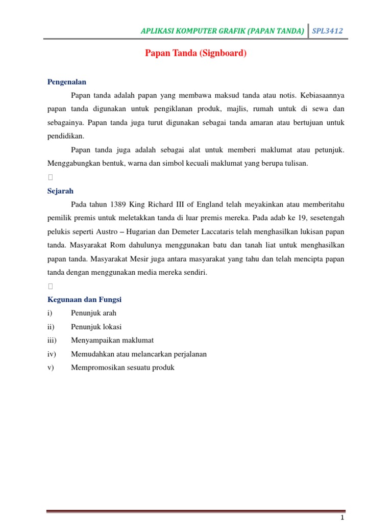 Papan Tanda For Blog