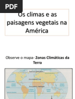 Os climas e as paisagens América