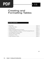 Creating and Formatting Tables: in This Chapter