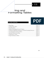 Creating and Formatting Tables: in This Chapter