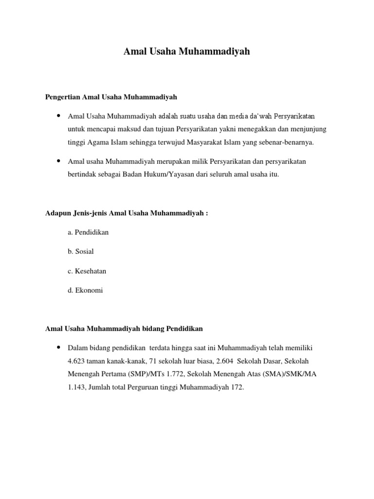 Amal Usaha Muhammadiyah