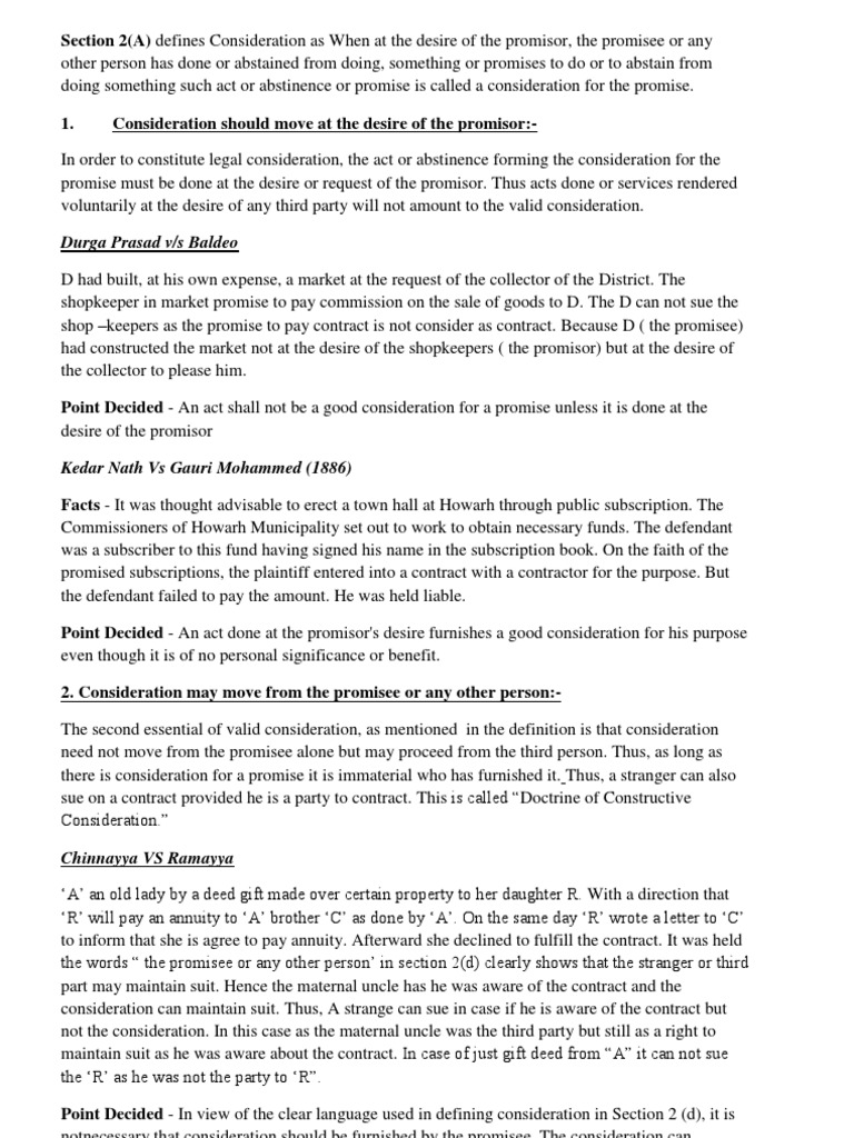 Durga Prasad V/s Baldeo PDF Consideration Law Of Agency