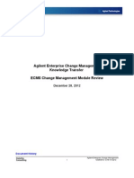 Agilent CM - Change Management Technical Review