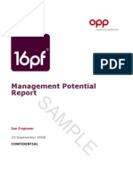 16pf Management Potential Report