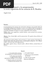 Del «efecto Simmel» y la autopersuasión-   la teoría cognitivista de las creencias de R. Boudon- Papers- revista de sociología, ISSN 0210-2862, Num 62, 2000 , págs. 53-80