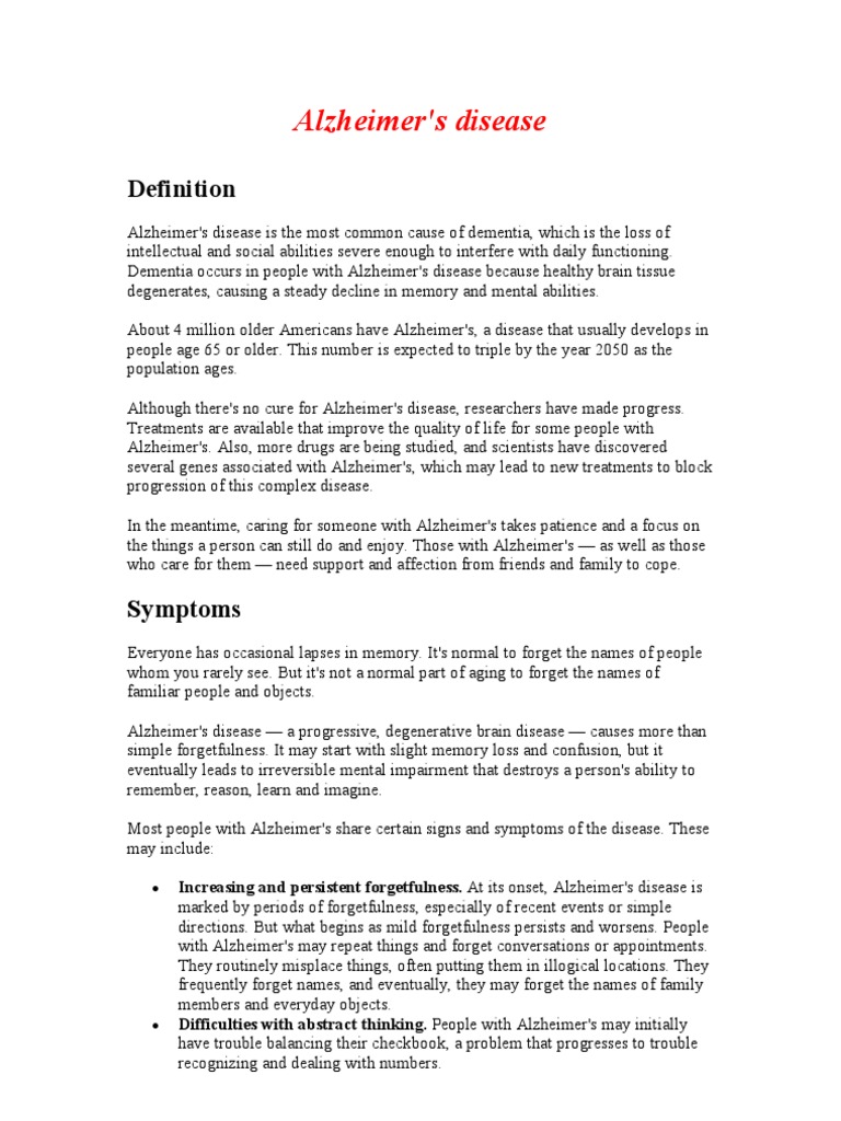 Alzheimers | PDF | Alzheimer's Disease | Dementia