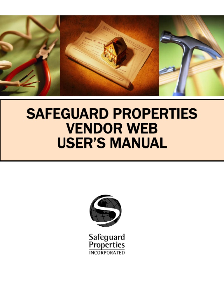 Safeguard Properties Vendor  User's Manual Login World Wide 