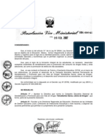 Resolución ViceMinisterial Nº 004-2007-ED Estudiantes Sanos Libres de Drogas