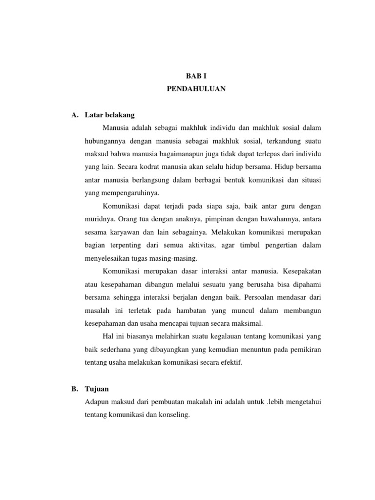 Makalah Komunikasi Konseling