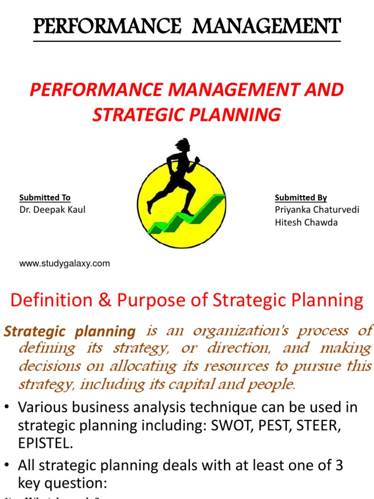 Strategic Planning & Performance Management | PDF