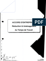 Accord RTT -Réduction et aménagement du temps de travail -25/10/200