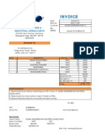 Invoice for engineering services