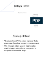 Strategic Intent