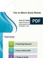 How to Write Good Papers