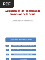 Evaluacion de Los Programas de Promocion de La Salud